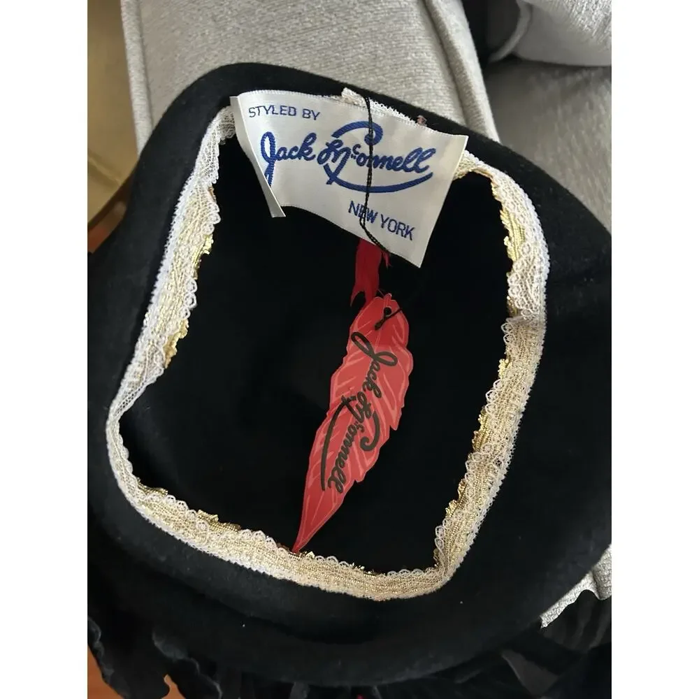 Jack McConnell Black Hat Rhinestones Church Derby EUC